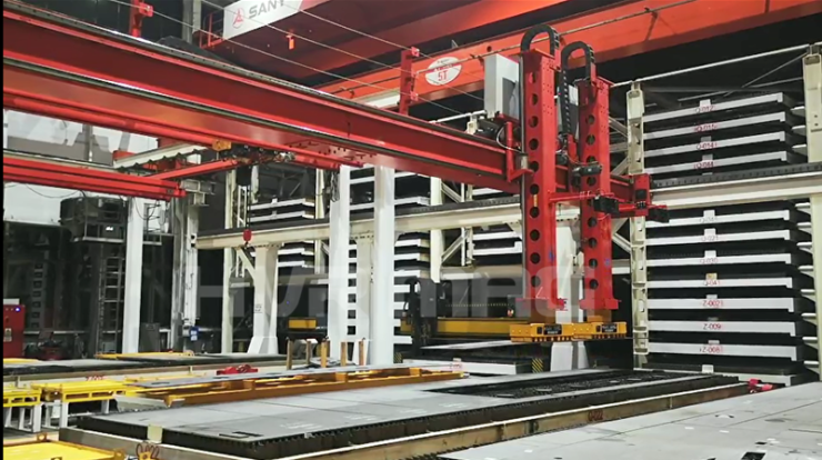 loading and sorting automation in heavy production line