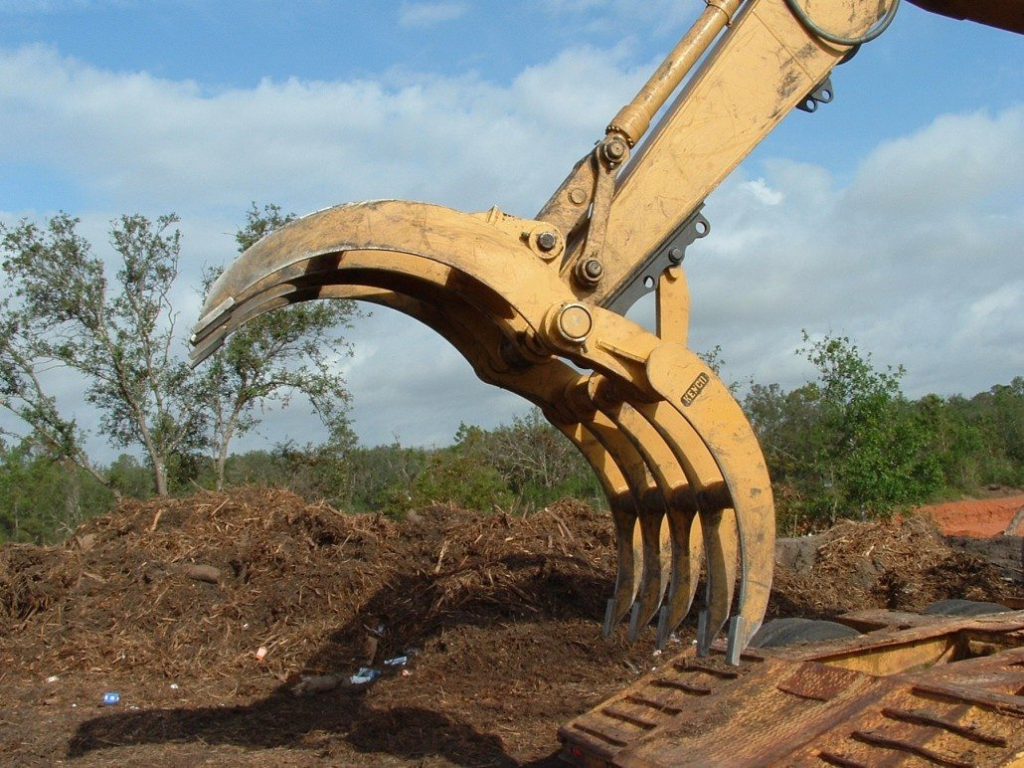 excavator grapple bucket