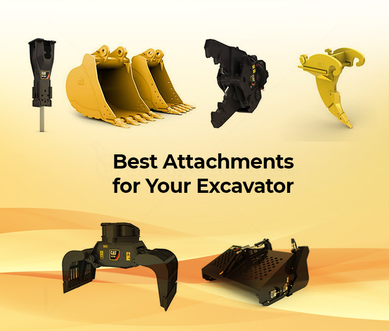 types of excavator attachments