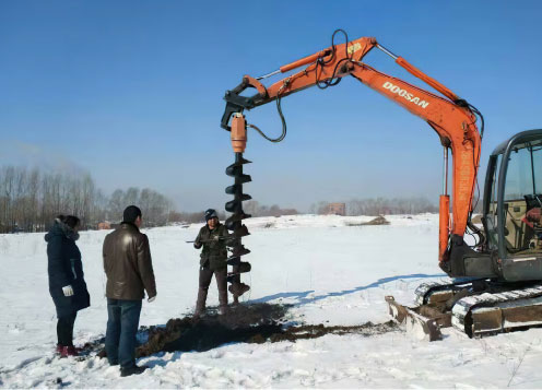 mini excavator auger attachment