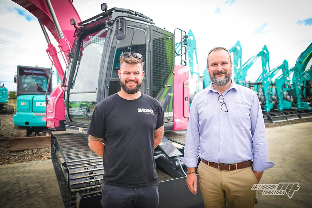 Pink backhoe
Pink excavator